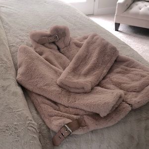 Beautiful faux fur blush pink jacket